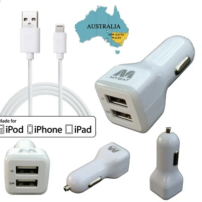 Car Charger Cigarette Lighter Socket For iPhone 5 5c 5s 6 7 8 Plus X iPad mini  - image 1 of 4