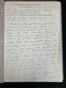 1970-1974 FLYING TIGER LINE HANDWRITTEN INTER OFFICE MEMORANDUMS FILLED FOLDER - Picture 1 of 6