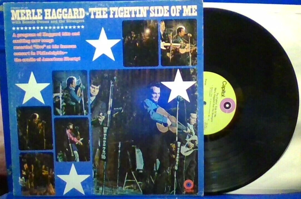 THE FIGHTIN' SIDE OF ME--MERLE HAGGARD, STEREO, LP USED, G/VG - Image 1 of 1