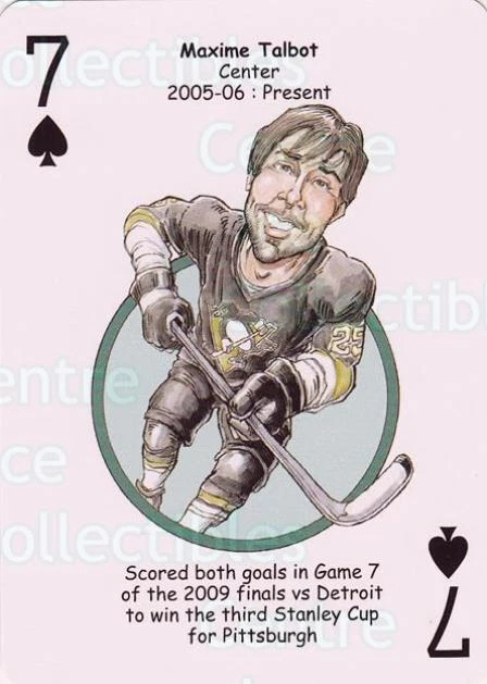 2010 Pittsburgh Penguins Heroes Playing Card #7 Maxime Talbot - Image 1 of 1