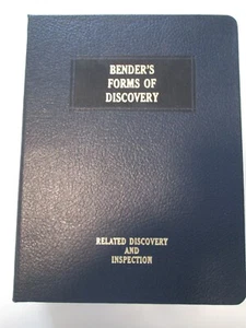 Benders Forms of Discovery Vol 13A Interrogatories Law Statute Book Reference - Foto 1 di 5