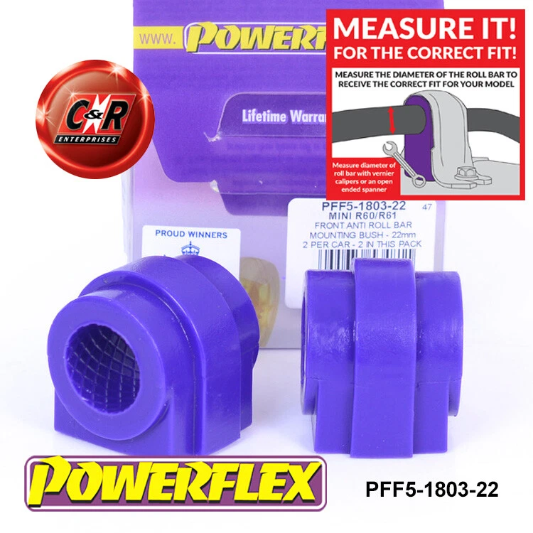 Powerflex Frt Arb Mnt Cojinete 22mm para Mini Countryman R60 2WD 10-16 - Imagen 1 de 4