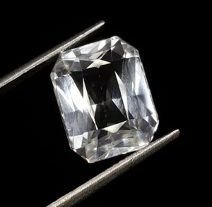 Natural White Sapphire 7.77 Ct Loose Gemstone Certified For Ring Size Sapphire - Picture 1 of 11