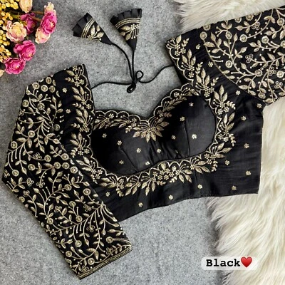 Сари блузка готовый дизайнер сари чоли индийский вечеринки износ Болливуд платье Топ - Изображение 1 из 4