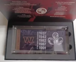2023 Washington Redskins Commanders 5 TIME Champion Ticket Box Display NICE - Picture 1 of 8