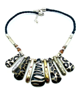 Collar Vintage Estampado Animal Regalo para Mamá Día de la Madre Tribal Africano 18-22" - Imagen 1 de 4