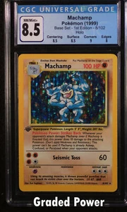 Base Set 1st Edition Machamp CGC 8.5 Holo (1190) 8/102 Pokemon - Picture 1 of 1