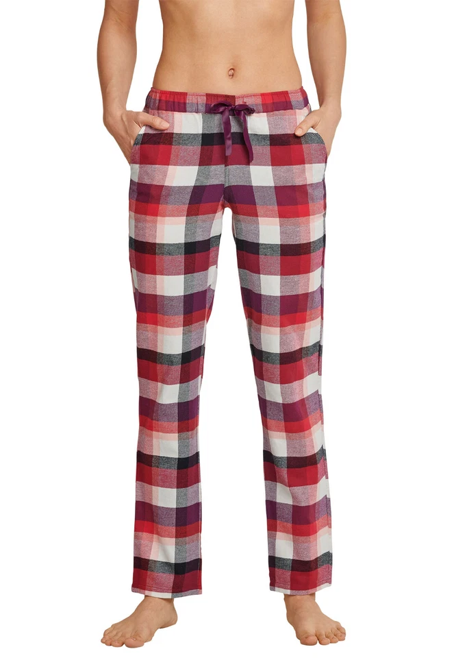 SCHIESSER Damen Hose warme lange Webhose Freizeithose Chillhose S-4XL Schlafhose - Bild 1 von 4