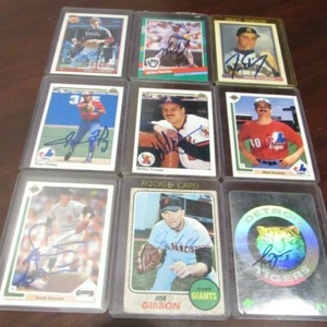 Lot of 9 different Signed Autographed Baseball Cards 1968-1991 - #14 - Picture 1 of 3