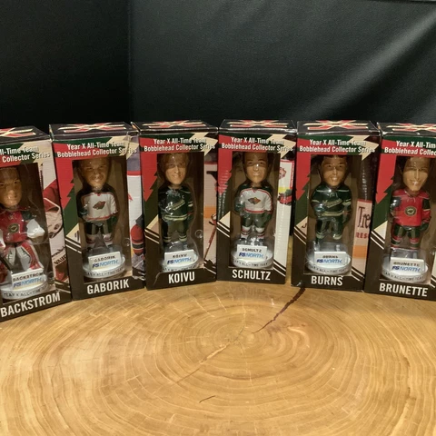 NEW Complete Set of 2010 Minnesota Wild 10th Anniversary Bobbleheads Koivu Cover