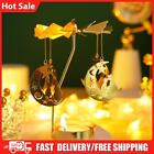 Romantic Gold Candlestick Rotating Carrousel Tea Light Candle Holder (e)