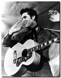 ELVIS PRESLEY GUITAR live - EXTRA LARGE CANVAS PRINT 32x24" - Bild 1 von 1