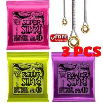 3x ERNIE BALL 2223 PREMIUM SAITEN E-GITARRE SUPER SLINKY 9-42 ELECTRIC STRING DE