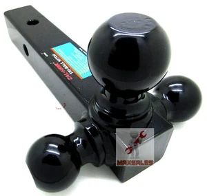 Receptores Solid Shank Tri Black Hitch Ball Mount 2" 1-7/8", 2" y 2-5/16" HD - Imagen 1 de 2