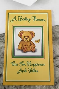 A Baby Shower Time For Happiness And Smiles 5”x7.75" Stockwell Greeting Card - Picture 1 of 11