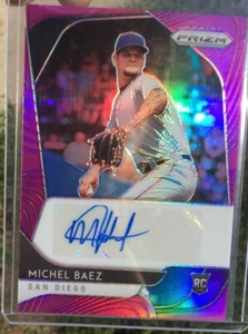 2020 Panini Prizm Michel Baez Purple Prizm Auto 28/50 Great Cond In Top Loader - Picture 1 of 2