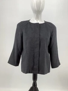 Giacca blazer vintage Harve' Benard grigia foderata con tasche corta taglia M - Foto 1 di 3