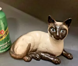 VINTAGE PORZELLAN KUNST FIGUR der SIAMKATZE von BESWICK ENGLAND #1559 BLAUE AUGEN - Bild 1 von 6