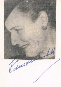 United Kingdom Baroness Edith Summerskill 1901-80 autograph signed 3"x5" card - Picture 1 of 1