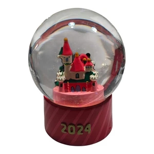 Disney 2024 Mickey Minnie Mouse Fantasyland Castle Holiday Snow Globe - Picture 1 of 8