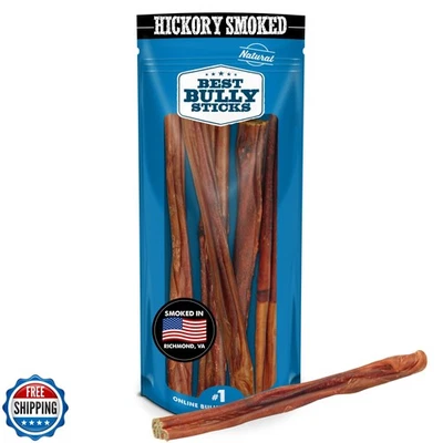 Best Bully Sticks Smoked Bully Sticks com colágeno para cães - 10-12 polegadas, 5  - Imagem 1 de 4