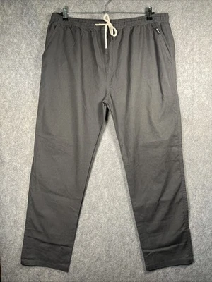 Hoerev Linen Trousers Mens XXL W40 L31 Grey Drawstring Casual Jogger Style Pants - Image 1 of 4