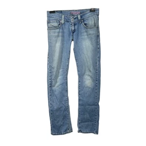 Levis 504 Jeans Vintage Y2K Womens Light Wash Denim Straight Leg Junior Size 7M - Picture 1 of 12