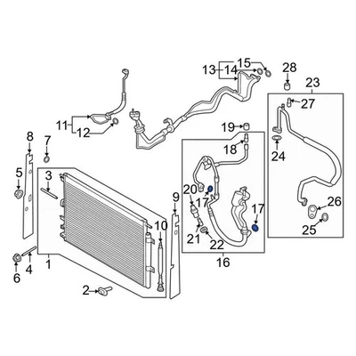 For Lincoln MKX 2016-2018 Lincoln 6E5Z19E889E A/C Line O-Ring - Image 1 of 4