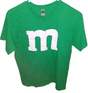 Green M&M Logo Gildan Heavy Cotton Men's M T-Shirt - Picture 1 of 2