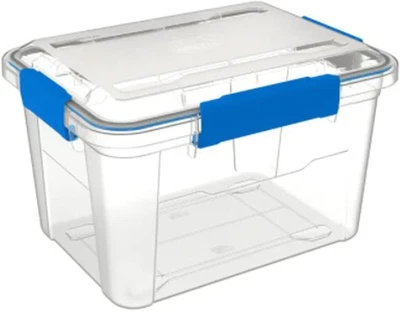 Caja de almacenamiento impermeable Ezy Storage IP67 18L hermética resistente transparente Foto 1 de 2