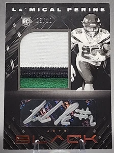 La'Mical Perine /10 2020 Panini Black Rookie RC Auto RPA Gold New York Jets SSP - Picture 1 of 3