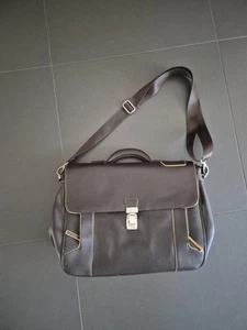 Borsa Tracolla CARPISA in pelle marrone borsetta lavoro Semi-nuova porta PC - Foto 1 di 3