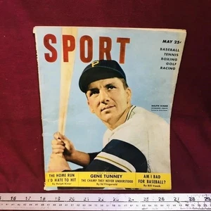Sport Magazine (1950) Ralph Kiner - Golden Age of Baseball Vintage - Pirates - Foto 1 di 2