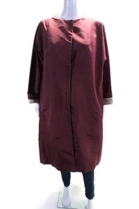 Prada Womens Burned Rose Crew Neck Long Sleeve Oversized Jacket Size 44 - Picture 1 of 6