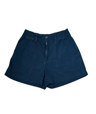 Pantalones cortos cargo de tiro alto GAP para mujer azul marino espalda elástica talla 2 Foto 1 de 4