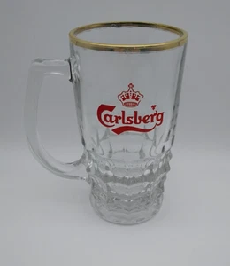 CARLSBERG Jacobe an REYD England Bierglas mit Henkel Goldrand 0,25 L - Bild 1 von 7