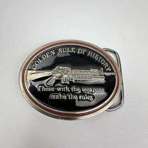Hebilla de cinturón de pistola CLS regla de oro de la historia aquellos con las armas hacen las reglas - Imagen 1 de 5