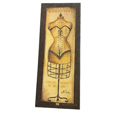 Galerie La Martiene Nº345 Lienzo Estirado Estampado Parisino Vintage Vestido Forma Foto 1 de 4