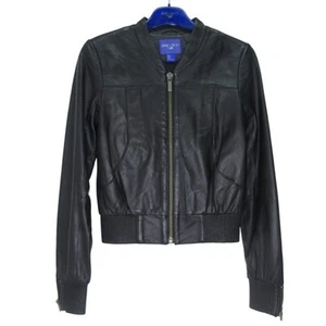 H&M x Jimmy Choo collaboration leather jacket blouson black XS size Used 161810a - Picture 1 of 6