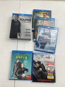 The Bourne Trilogy Mission-Impossible and The Man from U.N.C.L.E Spy Blu-ray Lot - Imagen 1 de 3