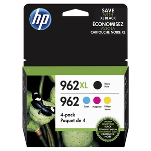 Wkłady atramentowe HP 962 / 962XL czarne / błękitne / purpurowe / żółte, opakowanie 4 wkładów - Zdjęcie 1 z 8
