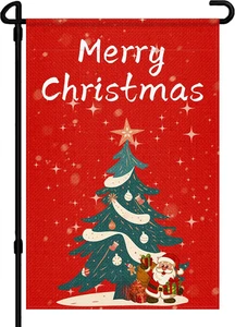 HOOSUN Christmas Decorations Outdoor,12 X 18 Inch Merry Christmas Garden Flag fo - Picture 1 of 12
