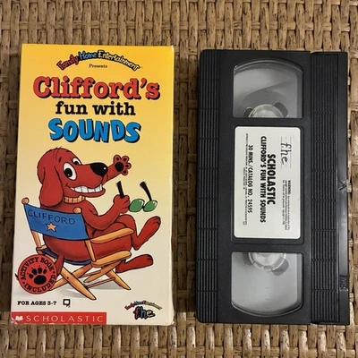 Cliffords Fun With Sounds VHS Tape 1992 Scholastic f.h.e Educational Kid Cartoon - Image 1 of 3