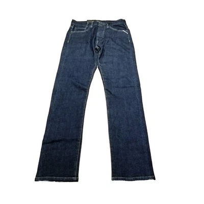 Pantalones de mezclilla JNCO para hombre talla 29 ajustados ribete recto botón mosca lavado oscuro (30x32,5) Foto 1 de 4