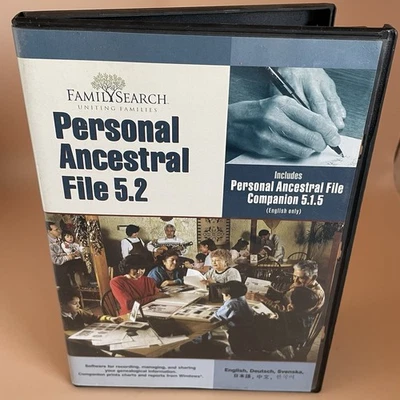 Personal Ancestral File 5.2 PC CD-ROM FamilySearch Software Brand - Image 1 of 4