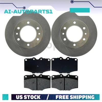 Комплект передних тормозных дисков + тормозных колодок подходит для Toyota Land Cruiser 1981 1982 1983 1984 годов выпуска - Изображение 1 из 4