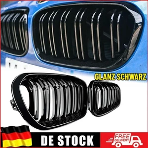 für BMW 1er F20 F21 2015-18 Nieren Grill Kühlergrill Glanz Schwarz Doppelsteg DE - Bild 1 von 15