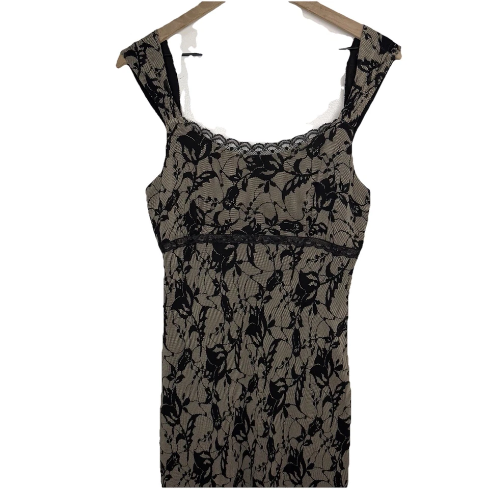 Vestido Babydoll Vintage Y2K Whimsigoth Encaje 100% Seda Fairycore Talla 10 Gótico Foto 1 de 4