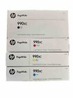 HP 990XC Page Wide CYMK Ink Cartridges Set For P75050  P77750 OEM Sealed NEW