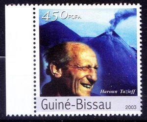 Guinea-Bissau 2003 MNH, Haroun Tazieff, naturalista, volcán, desastre natural - Imagen 1 de 1
